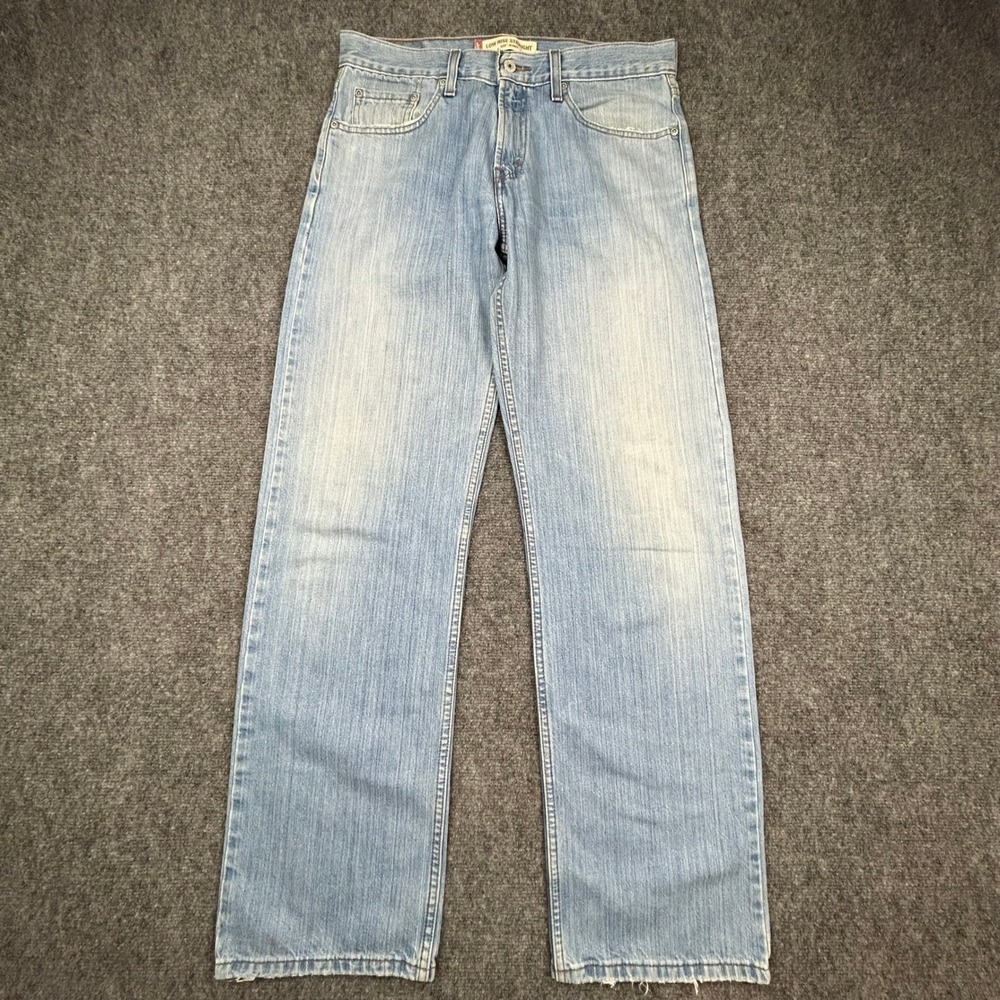 Levis 529 Jeans Mens 32x34 Light Blue Low Rise Straight Vintage Denim Cotton